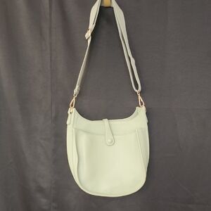 Ah+dorned Vegan Leather Messenger Bag With Guitar Strap